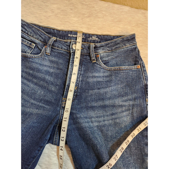 Old Navy Women's High-rise Curvy OG Straight Secret Smooth Pockets Jeans Size 10 - Picture 7 of 8